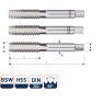 Rotec 306.0010 Set di fresatura manuale HSS 3 pezzi DIN 352 BSW 7/32-24 - 1