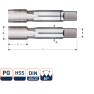 Rotec 315.1600 Set di rubinetti manuali HSS PG 16-18 - 1