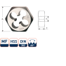 Rotec 371.0303 HSS Dadi esagonali DIN 382 MF 3x0,35 - 1