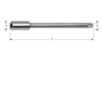 Rotec 380.0145 Prolunga DIN 377 14,5x175 mm (M22-M24) - 1